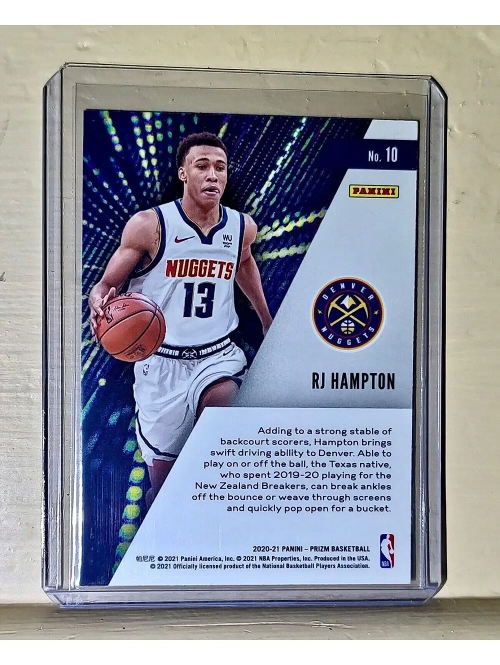 RJ Hampton 2020-21 Panini Prizm Instant Impact NBA #10 Rookie Basketball Card